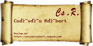 Csávás Róbert névjegykártya